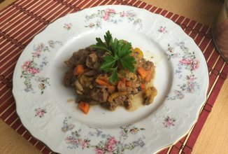 Нежная телятина с тыквой