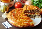 Пирог с отварной индейкой