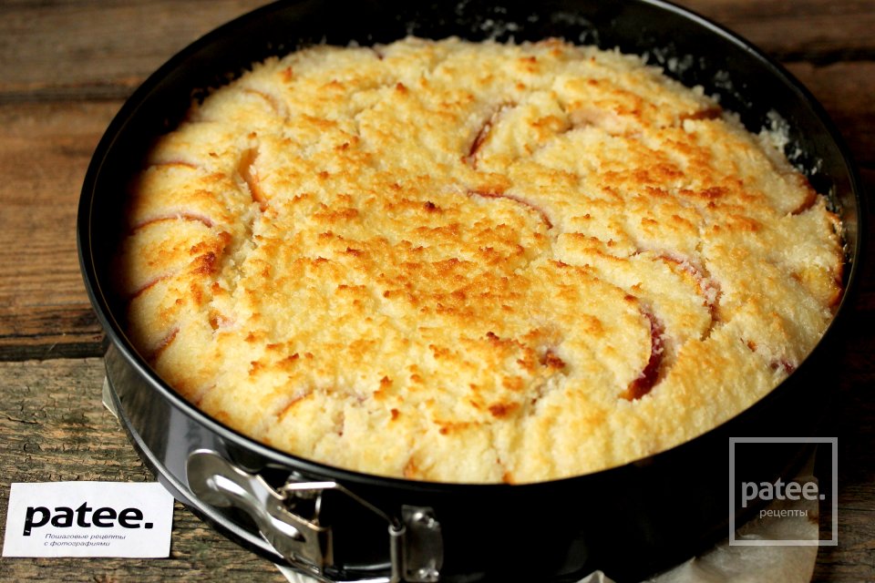 Пирог с персиками и кокосовой шапочкой - Шаг 16