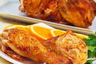 Курица, запеченная с апельсинами