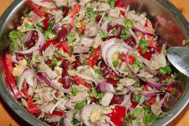 Салат "Тбилиси" - приготовление