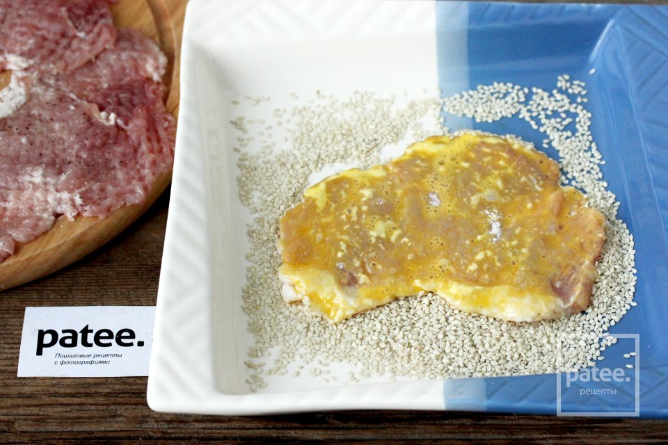 Свиные отбивные в кунжуте - Шаг 7