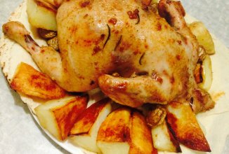 Курочка с картофелем и грибами