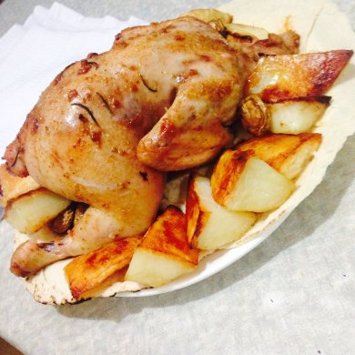 Курочка с картофелем и грибами - Шаг 7