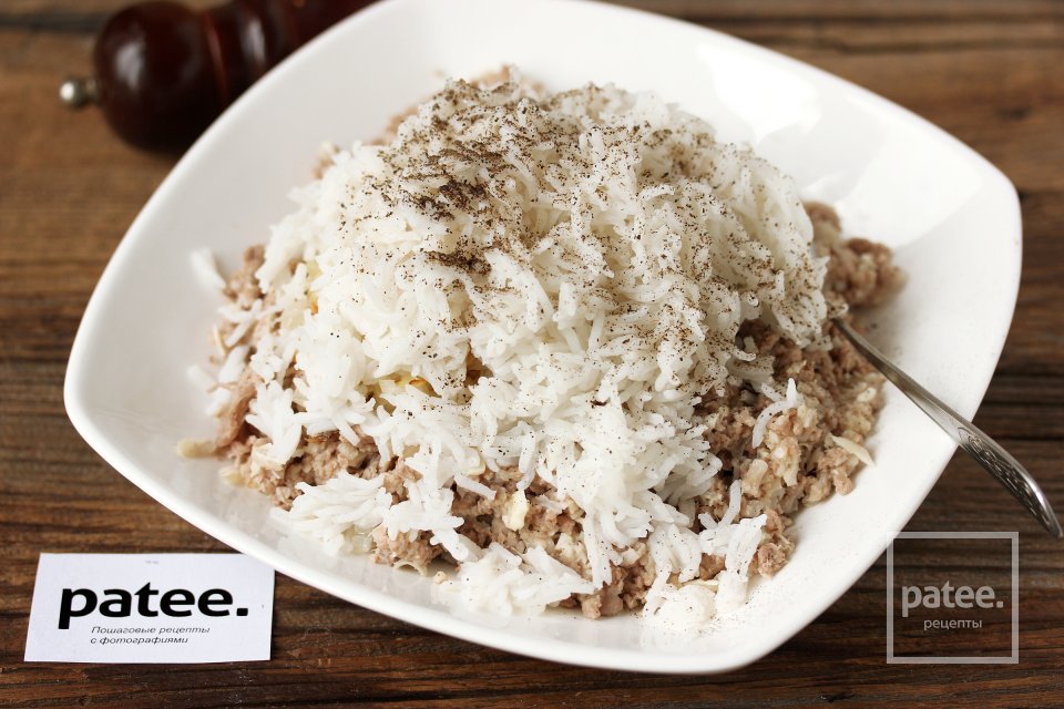 Блинчики с вареной говядиной и рисом - Шаг 10