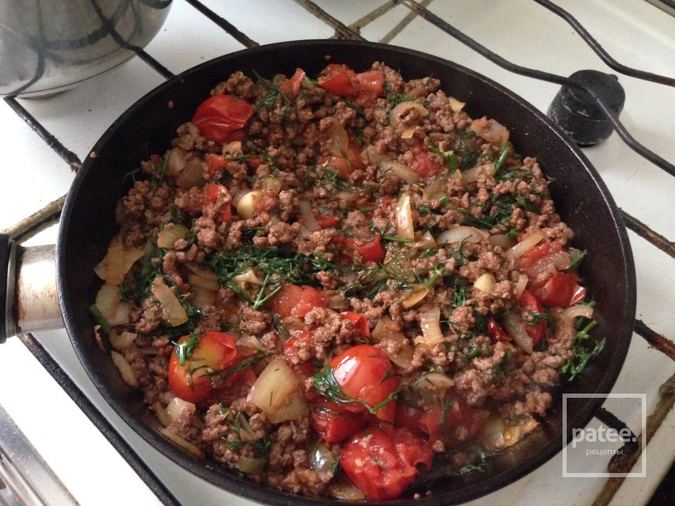 Паста с фаршем и томатами - Шаг 3