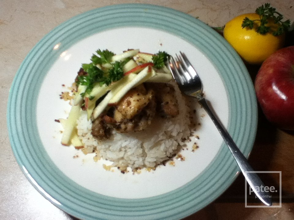 Пикантные крылышки с рисом и яблоком - Шаг 7