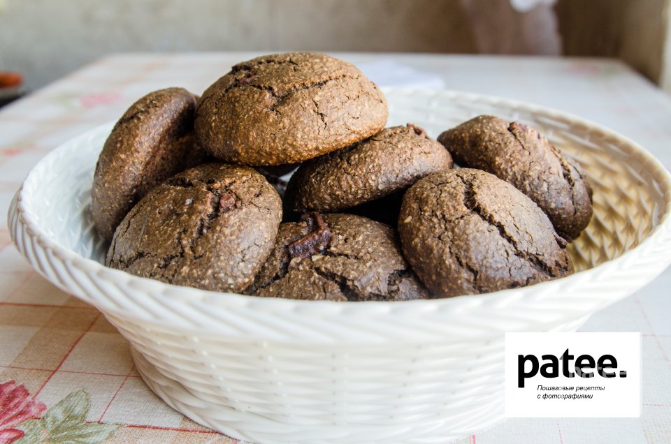 Шоколадно-овсяное печенье с кусочками шоколада. - Шаг 13