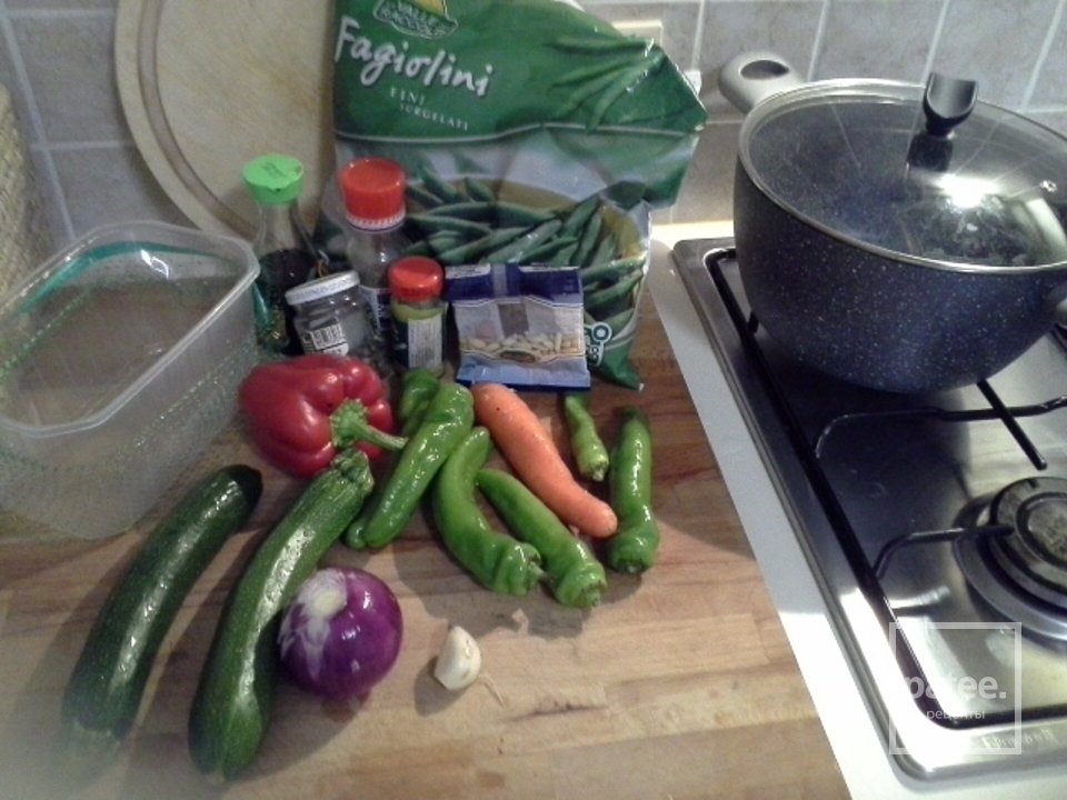 Тушеные овощи с Рикоттой - Шаг 1