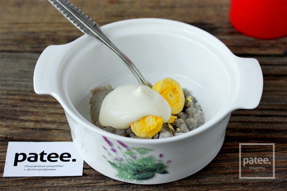 Канапе с сельдью и огурцом Ёлочки - Шаг 4