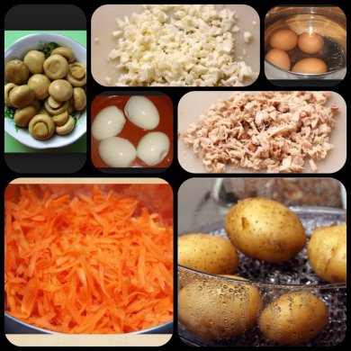 Нежный слоеный салат - Шаг 1