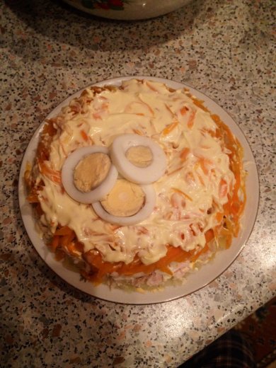 Нежный слоеный салат - Шаг 2