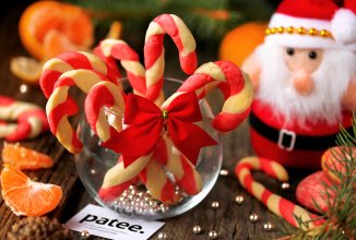 Новогоднее печенье Карамельная трость