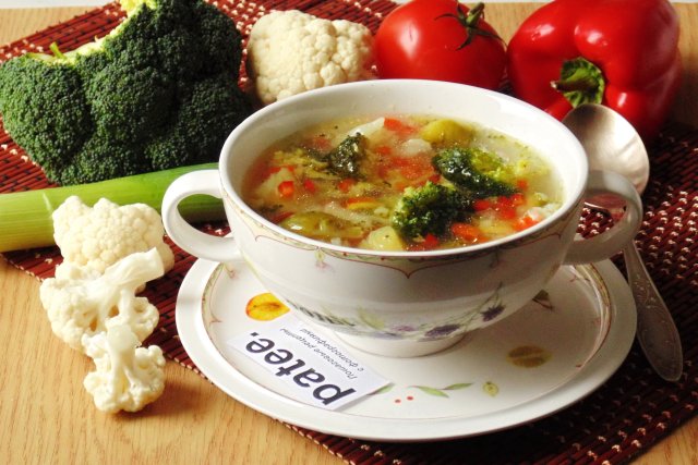 Постный овощной суп Три капусты