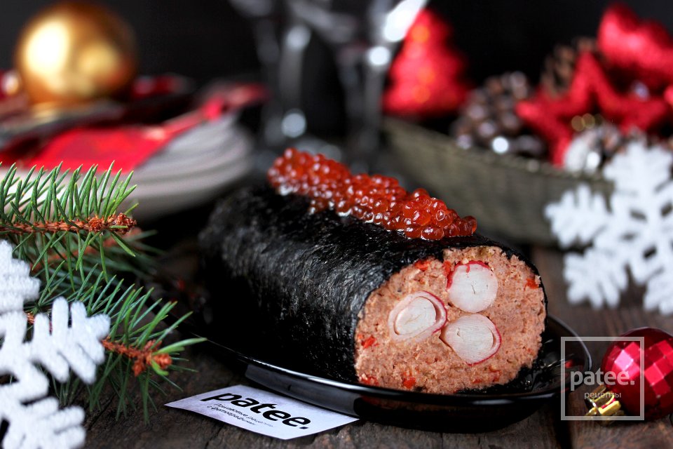 Праздничный рыбный рулет с крабовыми палочками - Шаг 12