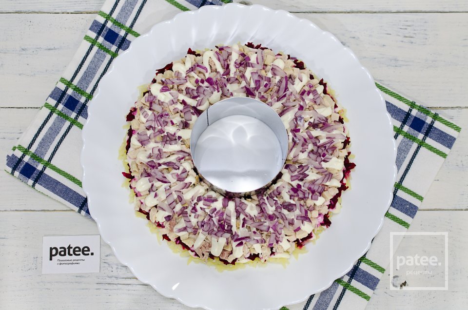 Салат гранатовый браслет с курицей - Шаг 11