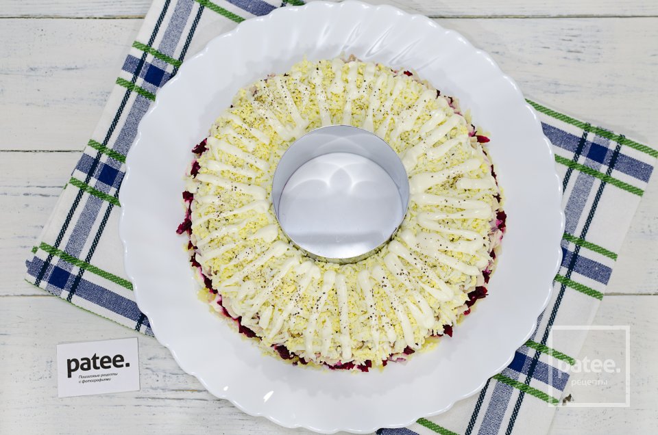 Салат гранатовый браслет с курицей - Шаг 13