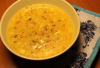 Сырный суп с шампиньонами и морковкой