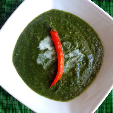 Индийский суп из шпината