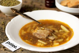 Суп с говядиной и машем