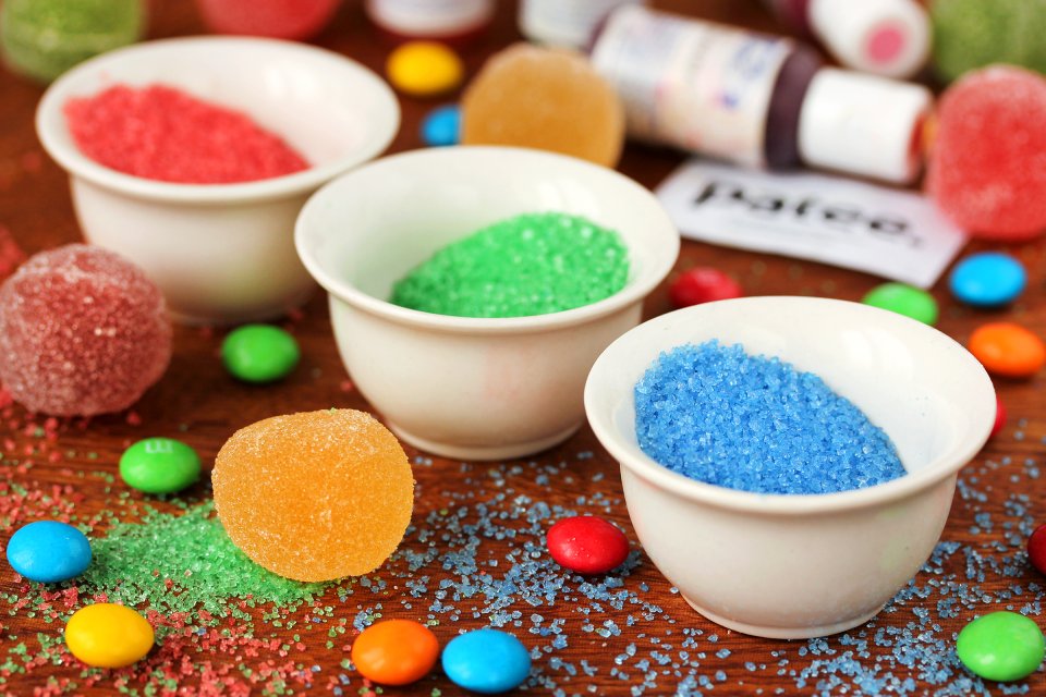 Как сделать цветной сахар