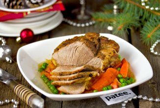 Запечённая свинина с овощным гарниром