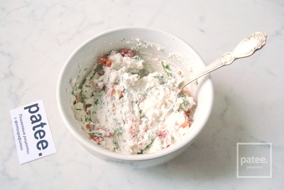 Профитроли со сливочным сыром и соленой форелью - Шаг 12