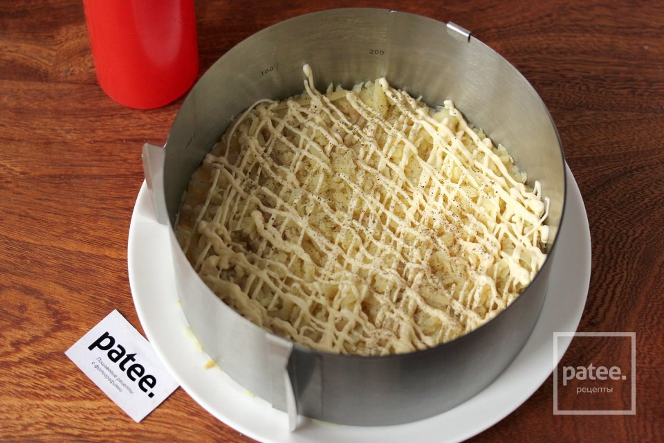 Новогодний салат Пингвины на льдине - Шаг 5