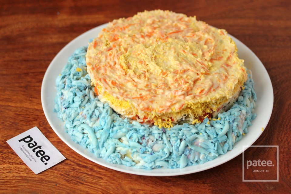 Новогодний салат Пингвины на льдине - Шаг 14