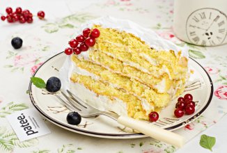 Торт-рулет с творожным кремом