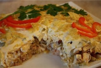 Салат " Нежность" с горбушей