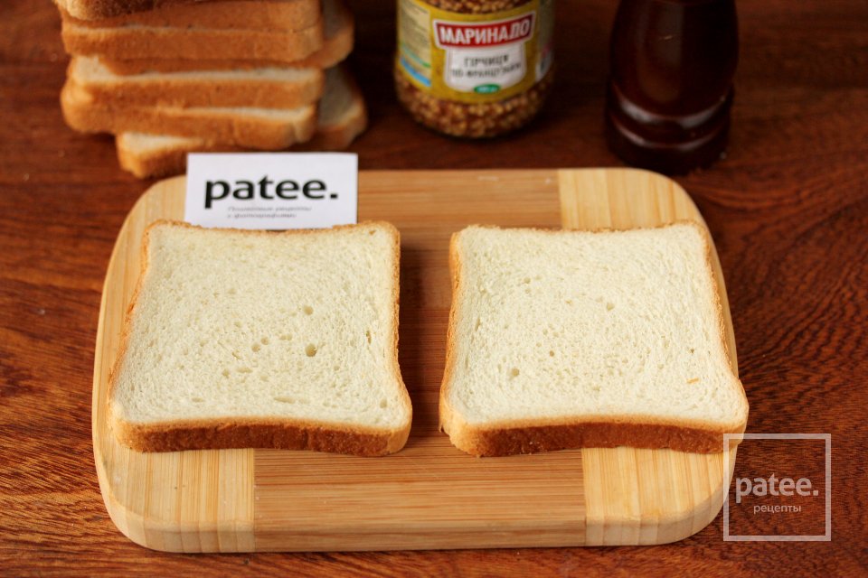 Сэндвич с куриной ветчиной, сладким перцем и горчицей - Шаг 2