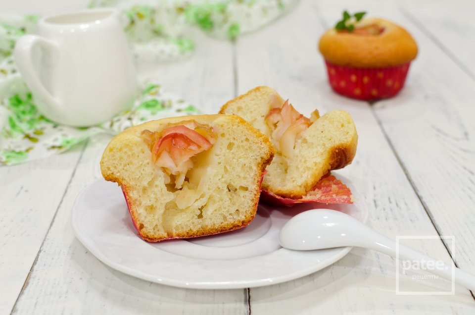 Маффины с яблочными розами - Шаг 19