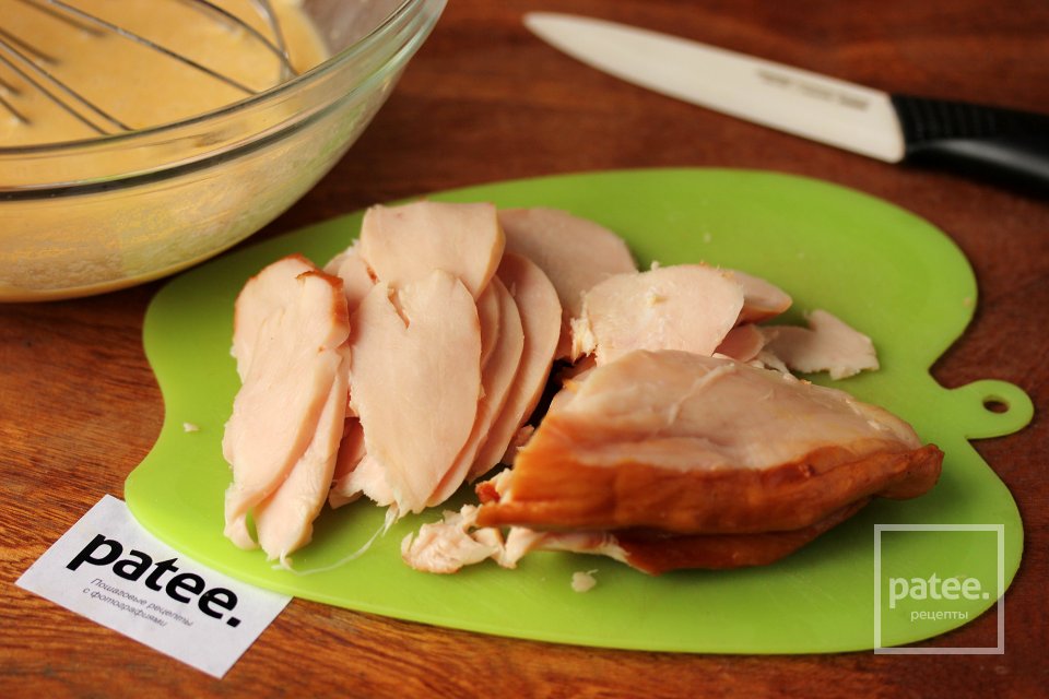 Киш с копчёной курицей и брокколи - Шаг 7