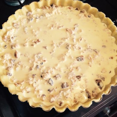 Лоранский киш с курицей и грибами - Шаг 12