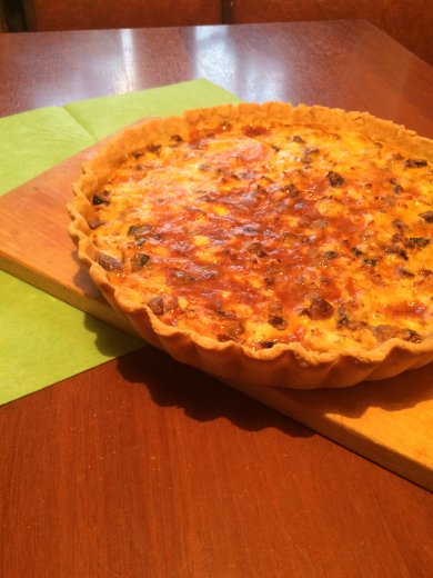 Лоранский киш с курицей и грибами - Шаг 14