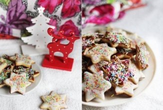 Новогоднее песочное печенье