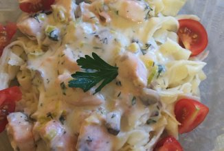 Паста с Сёмгой в сырном соусе