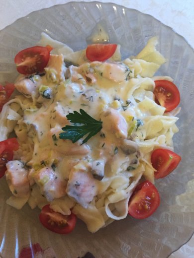 Паста с Сёмгой в сырном соусе - Шаг 5