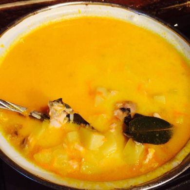 Финская уха из форели со сливками - Шаг 9