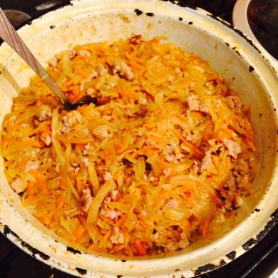 Капуста, тушеная с мясом - Шаг 6