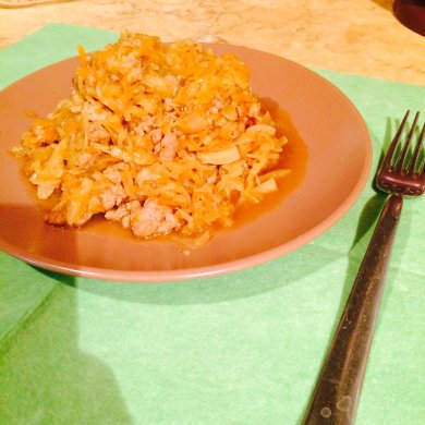 Капуста, тушеная с мясом - Шаг 7