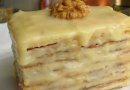Слоеное пирожное со сгущенкой