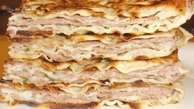 Китайские лепешки с мясом