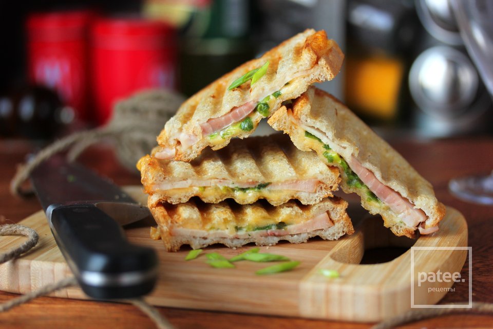 Сэндвич с ветчиной, сыром и зелёным луком - Шаг 14