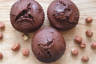 Шоколадные мафины с кусочками шоколада