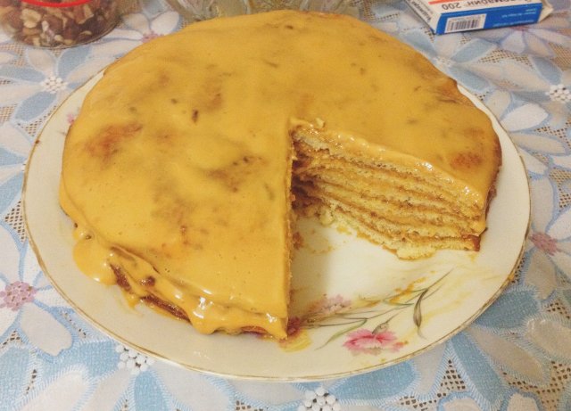 Торт со сгущенкой