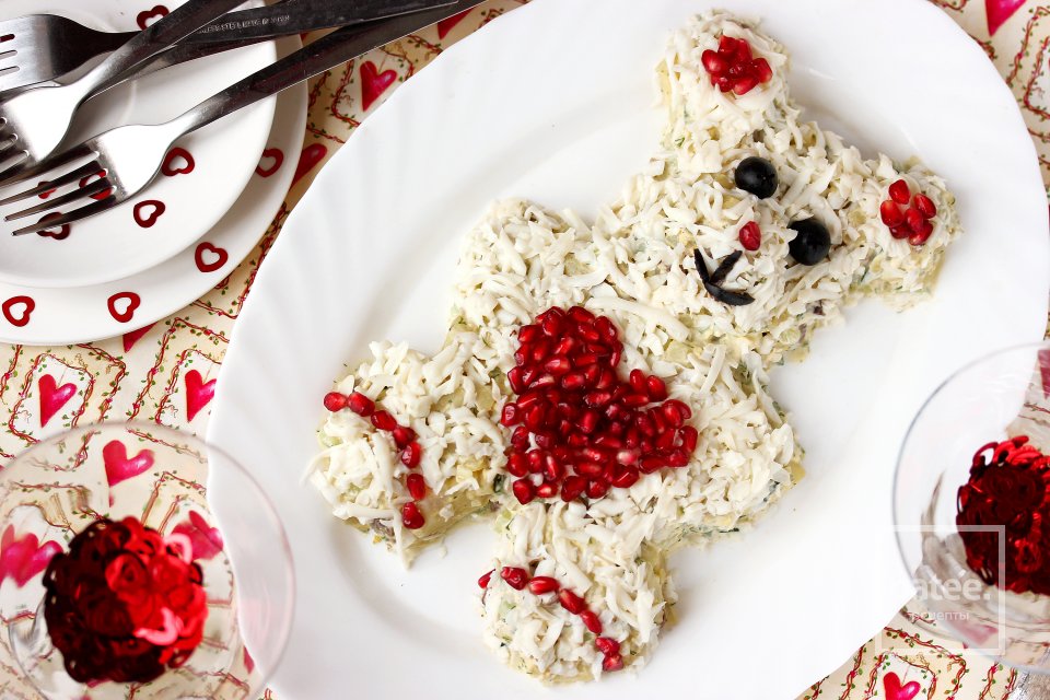 Салат Влюблённый мишка - Шаг 14