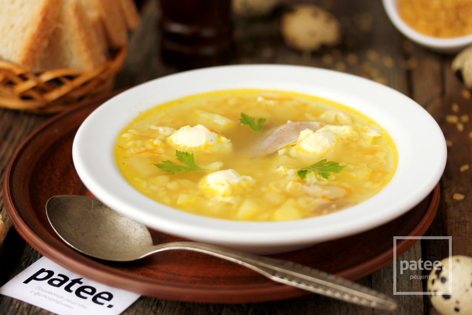 Куриный суп с булгуром и перепелиными яйцами - Шаг 13