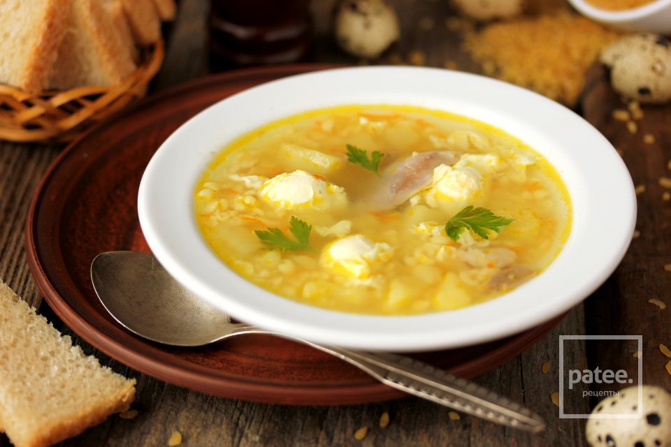 Куриный суп с булгуром и перепелиными яйцами - Шаг 14